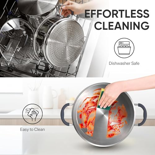 2 Tier Stainless Steel Steamer Pots