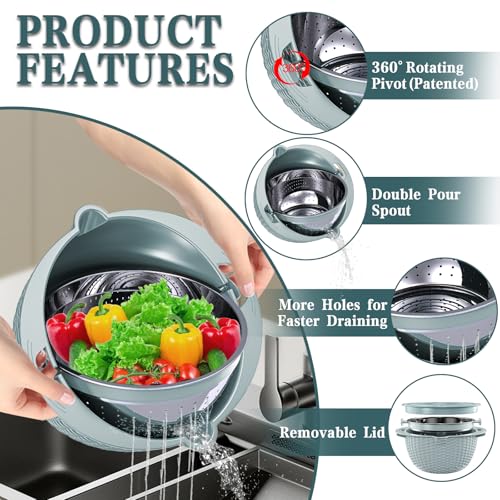 4 1 Colander with Bowl Set