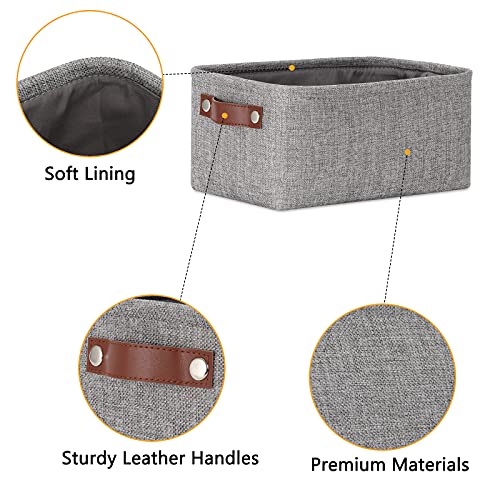 Small Storage Baskets 11.8"x7.9"x5.1" (Grey / XS-12"x8"x5")