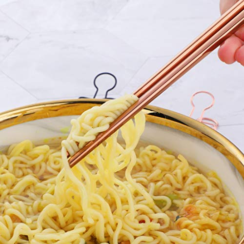 5 Pair Stainless Steel Chopsticks (Rose Gold)