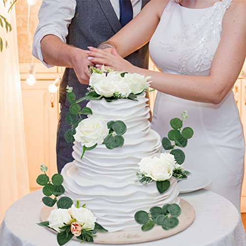 9 Pcs Cake Flower Toppers Floral Wedding Cake Decoration