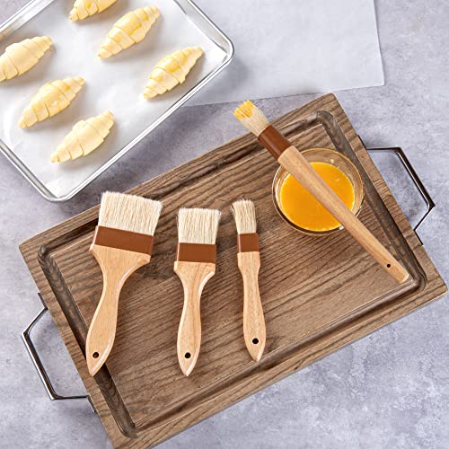 Natural Wood Pastry Basting Brush Set (Set)