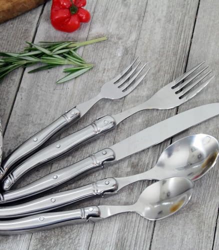 Laguiole 20 Piece All Stainless (Silver)