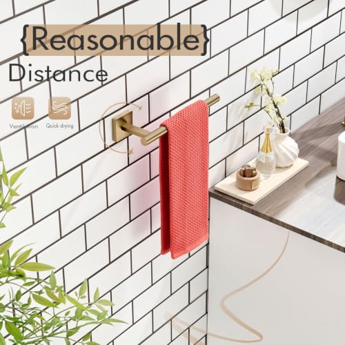 Bathroom Towel Bar Hand Towel Holders Wall Mount Toilet Kitchen Cabinet Paper Holder Stainless Steel Bath Hardware Champagne Bronze (Champagne Bronze / 1 Pack)