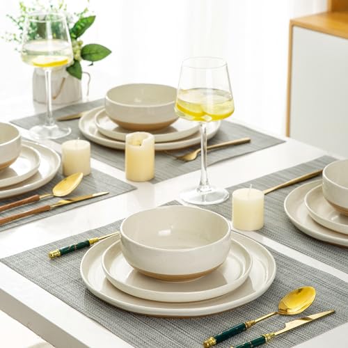 Dinnerware Sets for 6 (Light Beige / Service For 6(24Pcs))