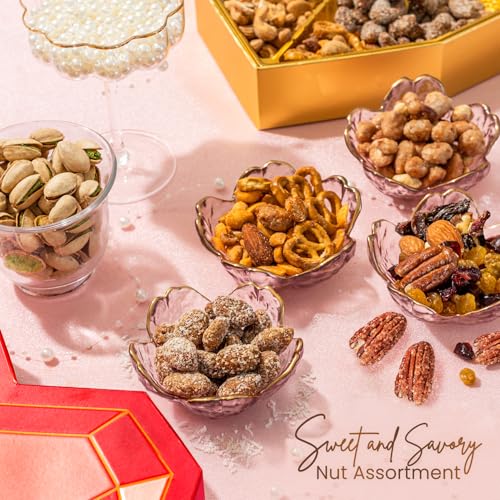 Gift Basket Heart Box with Gourmet Nut Assortment (Heart)