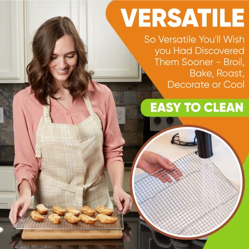 10" x 15" Stainless Steel Cooling Rack for Cooking & Baking (1 Pack / 10"x15")