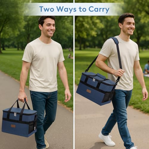 Cooler Bag 50 Cans Collapsible and Insulated Large Lunch Bag Leakproof Soft Cooler Portable for Camping