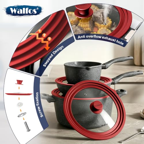 Universal Lid for Pots (10 + 11 + 12 inch / Red)