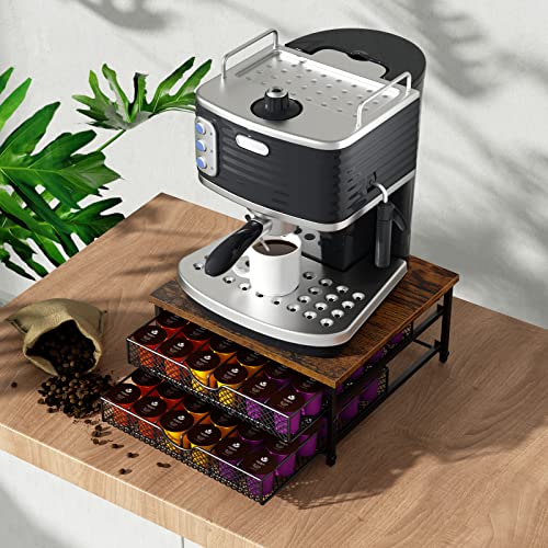 Coffee Pod Drawer K Cups Organizer 2 (2-Tier / Black)