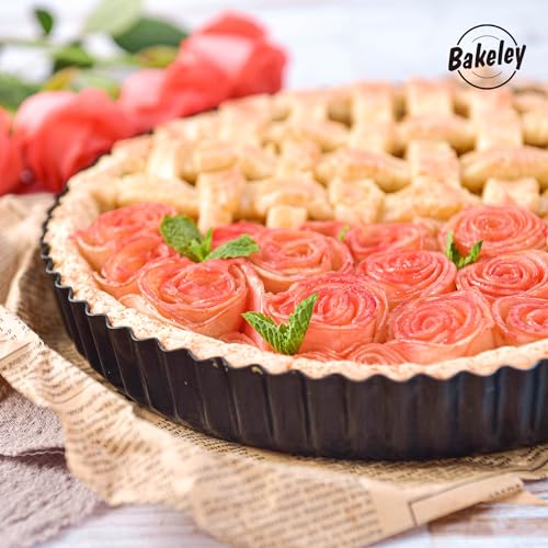 10 Inch Round Tart Pan with Loose Removable Bottom (10" Round (Black))
