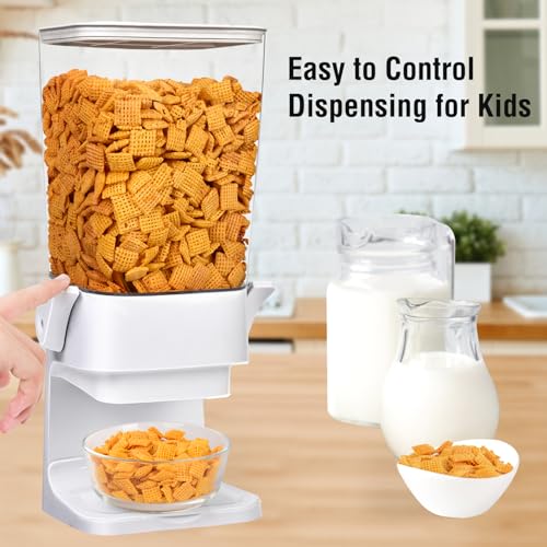 Cereal Dispenser Countertop 2pcs (White & 2pcs)