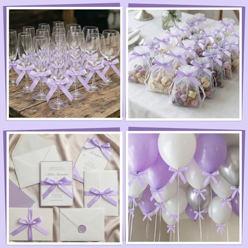 30 Pack Light Purple Bow Cake Toppers (Purple)
