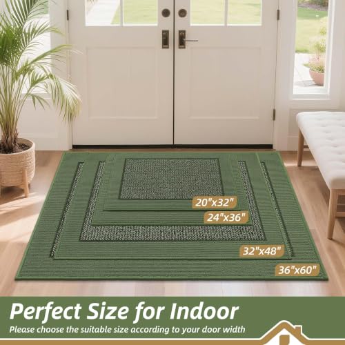 Indoor Door Mat 24" x 36" (Green / 24" X 36" (Rectangular))