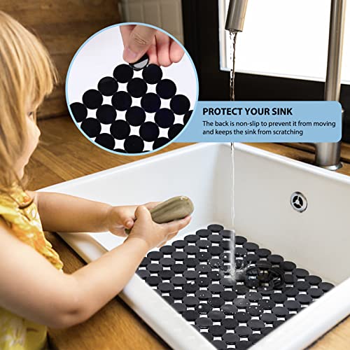 Sink Protectors Mat for Kitchen Sink (Black)