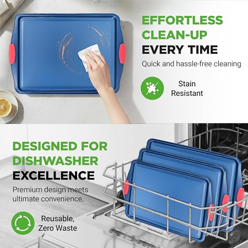 Nonstick 3 Piece Baking Pans Set (3-Piece Set)