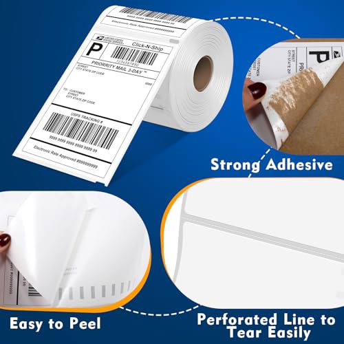 L Liked 3300 4"x 6" Thermal Shipping Labels Replacement for DYMO 1744907 (3300 Count)