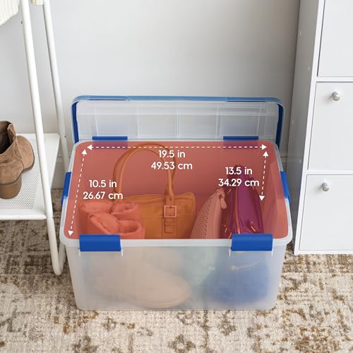 3 Pack 60 Qt Storage Bins with Gasket Lids (60 Qt. - 3 Pack)