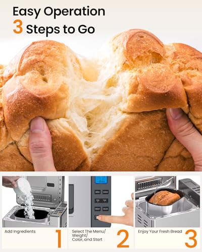 25‑in‑1 Bread Maker Machine (Silver)