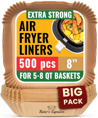 500Pcs Air Fryer Liners Disposable (8" Square)