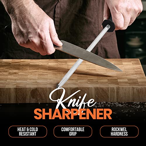Knife Sharpener Rod 12 Inch Honing Rod for Sharpening