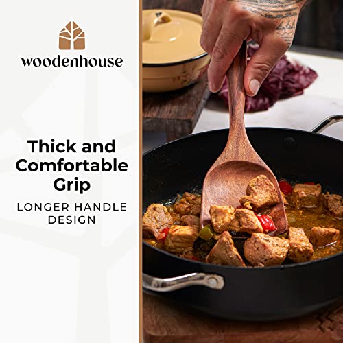 Wooden Spoons for Cooking (12 Pcs Extended)