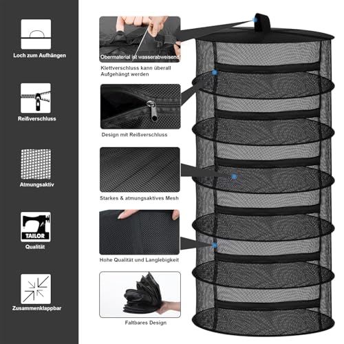 Drying Net Herbs 6 (6 Layer / Black)