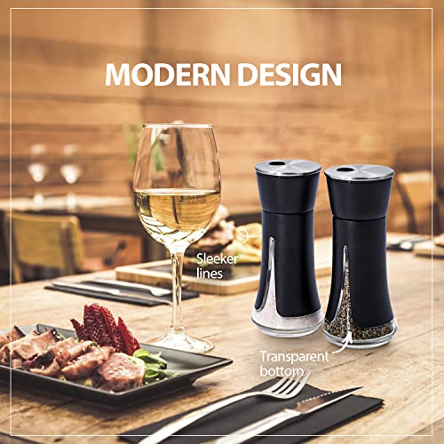 Black Salt and Pepper Shakers by Aelga (2 Count)