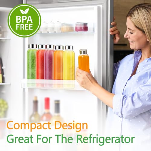 18 oz Glass Water Bottles with Stainless Steel Lids