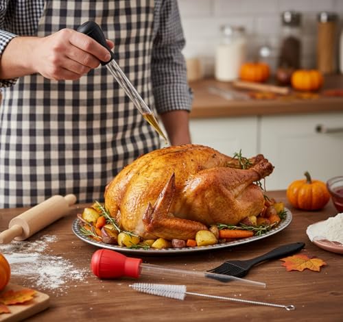 5 Pcs Large Turkey Baster Set for Cooking