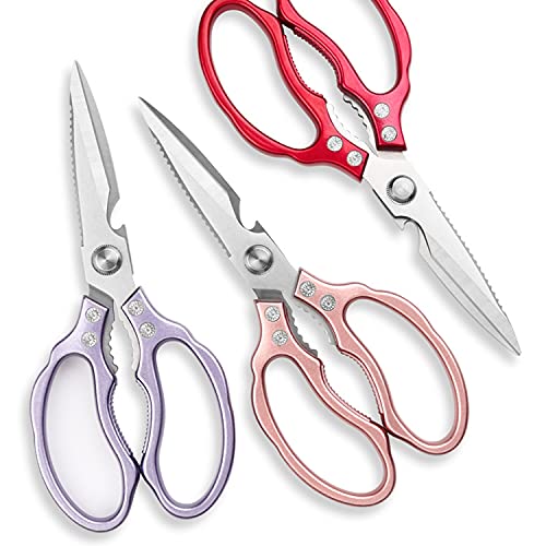 Heavy Duty Sharp Kitchen Scissors (Red)