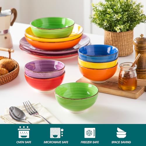 Bonita 12 Oz Small Bowls Set of 6 (Warm Color / 12 Oz)