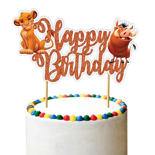 The Lion Kng Happy Birthday Cake Topper (10 Count)