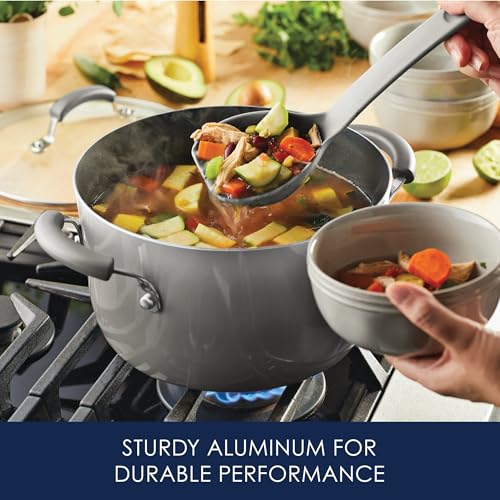 Classic Brights Hard Enamel Aluminum (14 Piece / Sea Salt Gray)