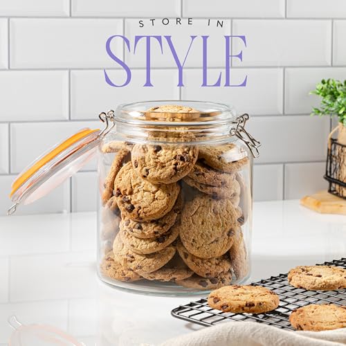 Half Gallon Glass Large Mason Jars with Airtight Lid (1/2 Gallon)