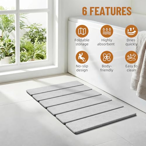 Stone Bath Mat (Light Gray)