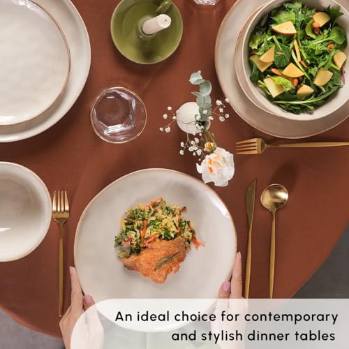 Aria Reactive Stoneware Plates & Bowls Sets (Aria 24-Piece Set)