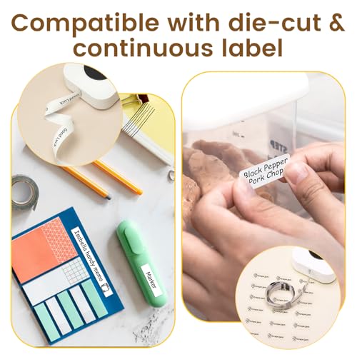 D30 Mini Bluetooth Label Maker Machine with Tape Portable Printer