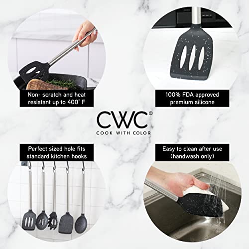 Silicone Cooking Utensils (Speckled Black / 5 Pieces)
