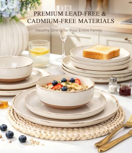 Dinnerware Sets for 8 (Light Beige / Service For 8(24Pcs))