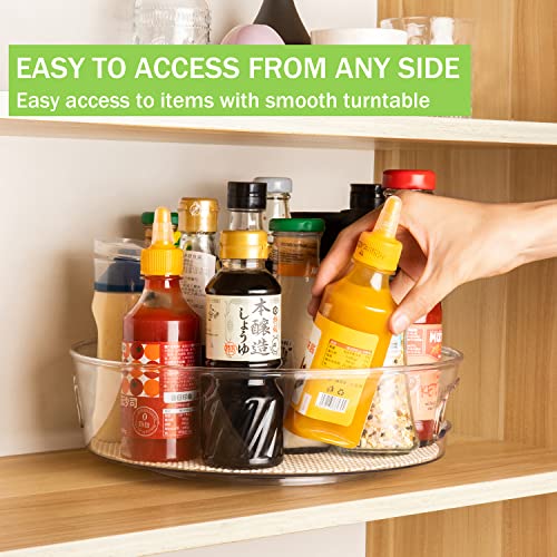2 Pack Lazy Susan Cabinet Organizer with Handle 12 inch (12"-2pk)