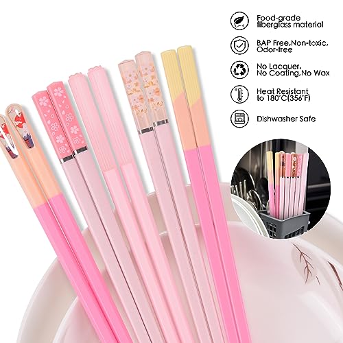 Chopsticks Reusable Dishwasher Safe (Pink)