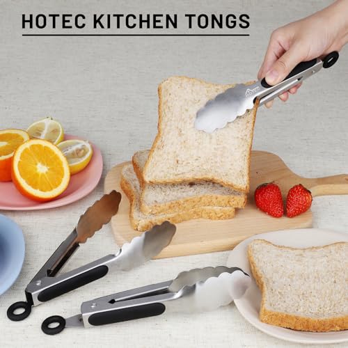 Mini Stainless Steel Kitchen Tongs for Cooking (7-Inch)