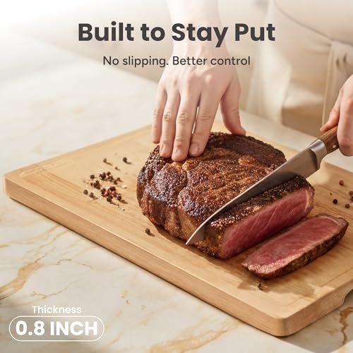 Cutting Boards for Kitchen (Light Brown / 4-Piece)