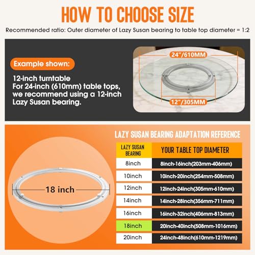 Heavy Duty Lazy Susan Bearing 18 Inch