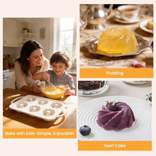 Mini Swirl Cake Pan with Metal Reinforced Frame (Swirl: 2pcs)