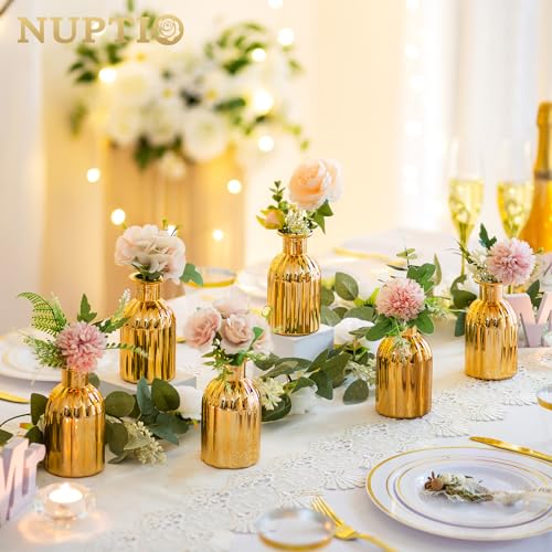 Gold Glass Bud Vases (Style 2)
