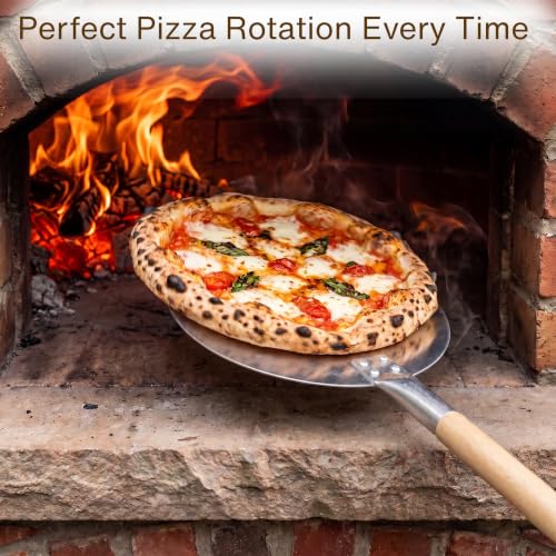 9 Inch Aluminum Turning Pizza Peel (Premium - Aluminum / 9" Turning Peel - 31.5" Overall)