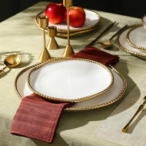 Christian Siriano Akoya Porcelain Dinnerware Set (White / 12-Piece - Service for 4)
