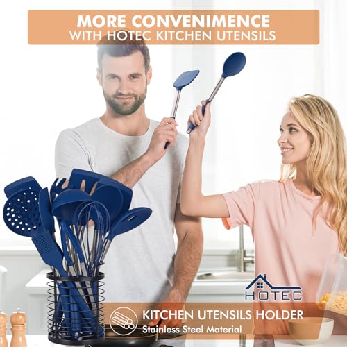 Silicone Kitchen Cooking Utensils Set (Blue)